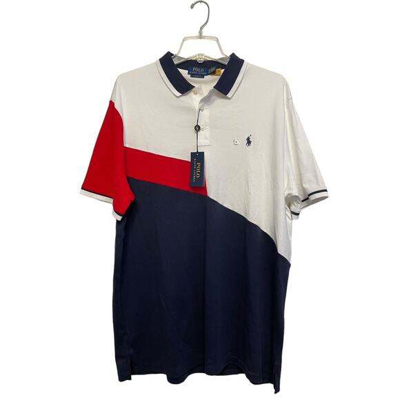 Polo Ralph Lauren Classic Fit Short Sleeve Polo Shirt Men Size XL Colorblock NWT - Picture 1 of 7